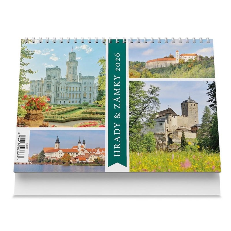 Stolní kalendář 2026 220x148mm - Hrady & Zámky (10ks/bal)