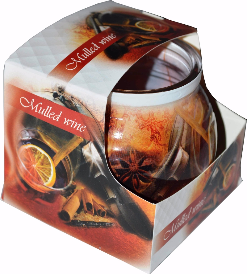 Svíčka ve skle MIRAL 80g MULLED WINE (12ks/bal)