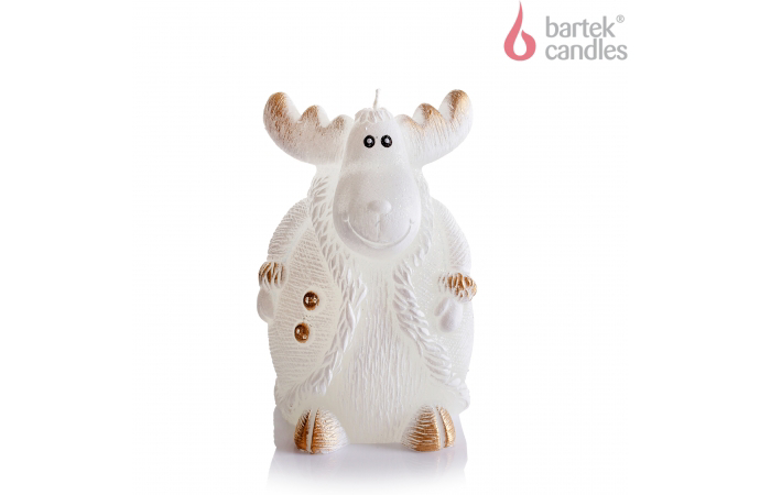 Bartek Svíčka figurka 125mm Renifer bílý + žlutý 