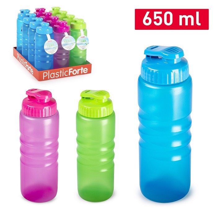 Plastic Forte Plastová trail láhev na vodu 650ml barevný (12ks/bal)
