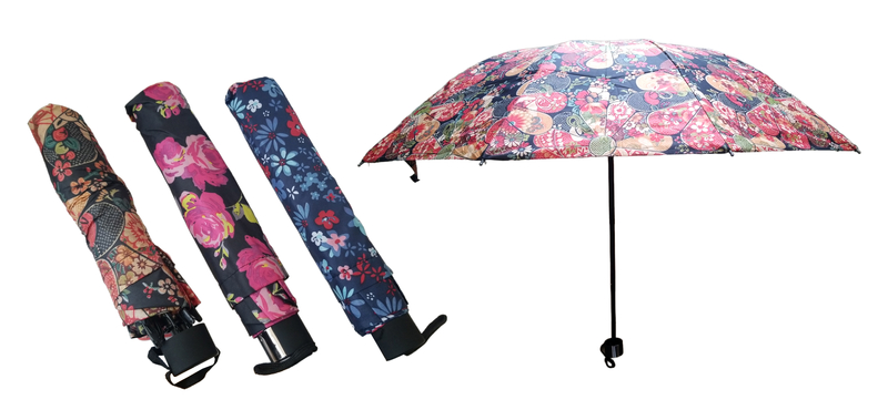 Deštník skládací - květiny (12ks/bal) (72/krt)