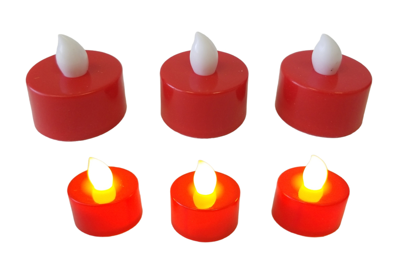 Svíčky na baterie červená (24ks/bal) 1200/krt