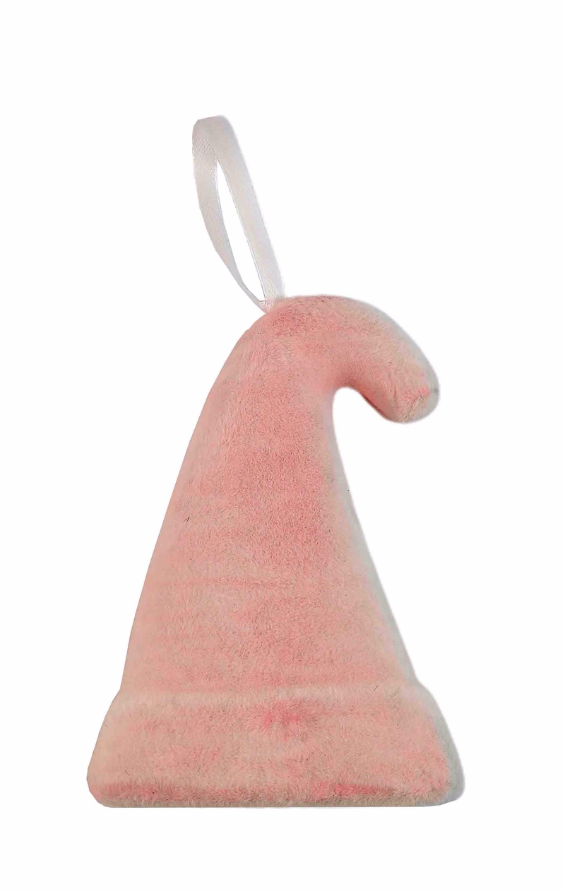 Vánoční dekorace - čepice růžový 9x13cm (240/krt)