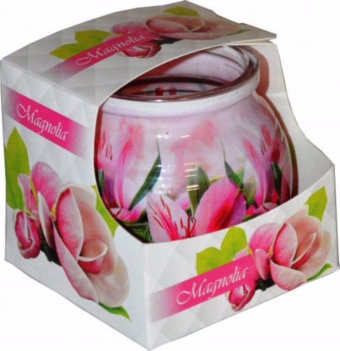 Svíčka ve skle MIRAL 80g MAGNOLIA (12ks/bal)