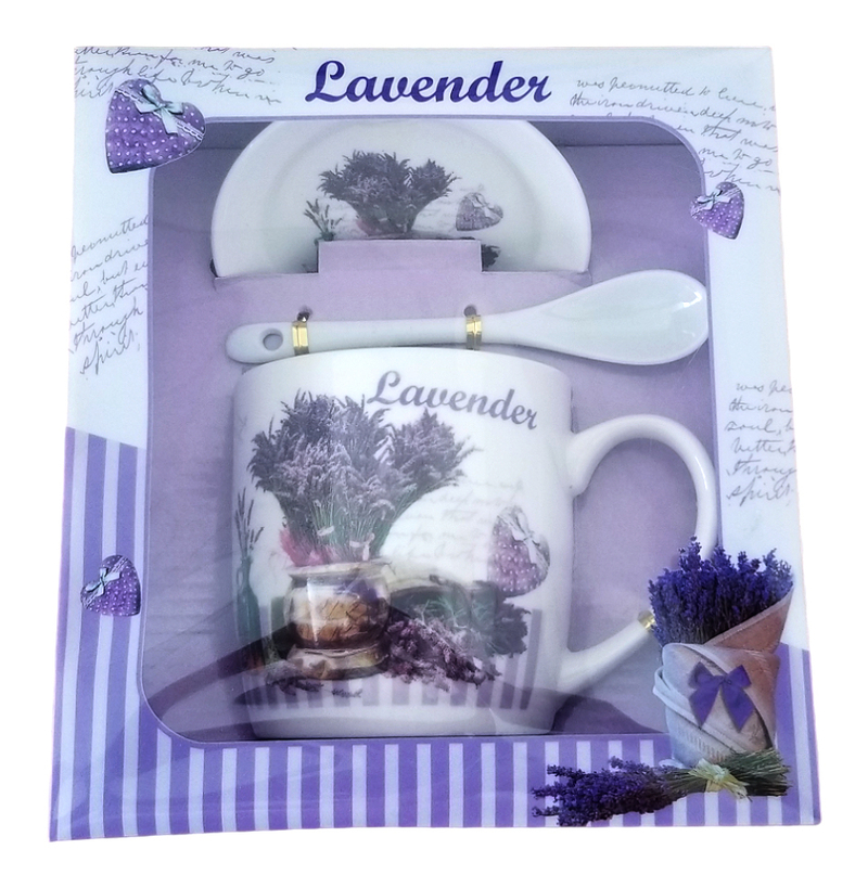Sada dekorativních hrnků 3ks - Lavender (60ks/krt)