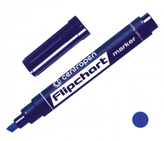 CENTROPEN Flipchart marker modrý (10ks/bal) 