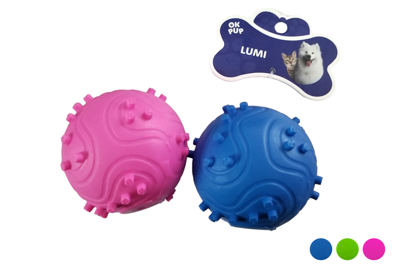 OKPup Míček pro psy TPR 6cm - Lumi (12ks/bal, 240ks/krt)