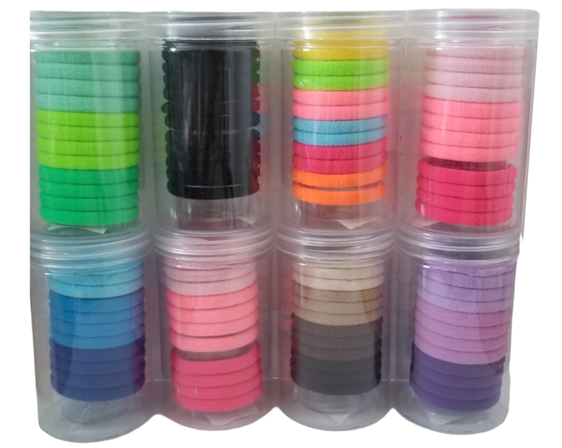 Gumičky do vlasů v tubě 12ks - mix barev (12set/bal, 600set/krt)