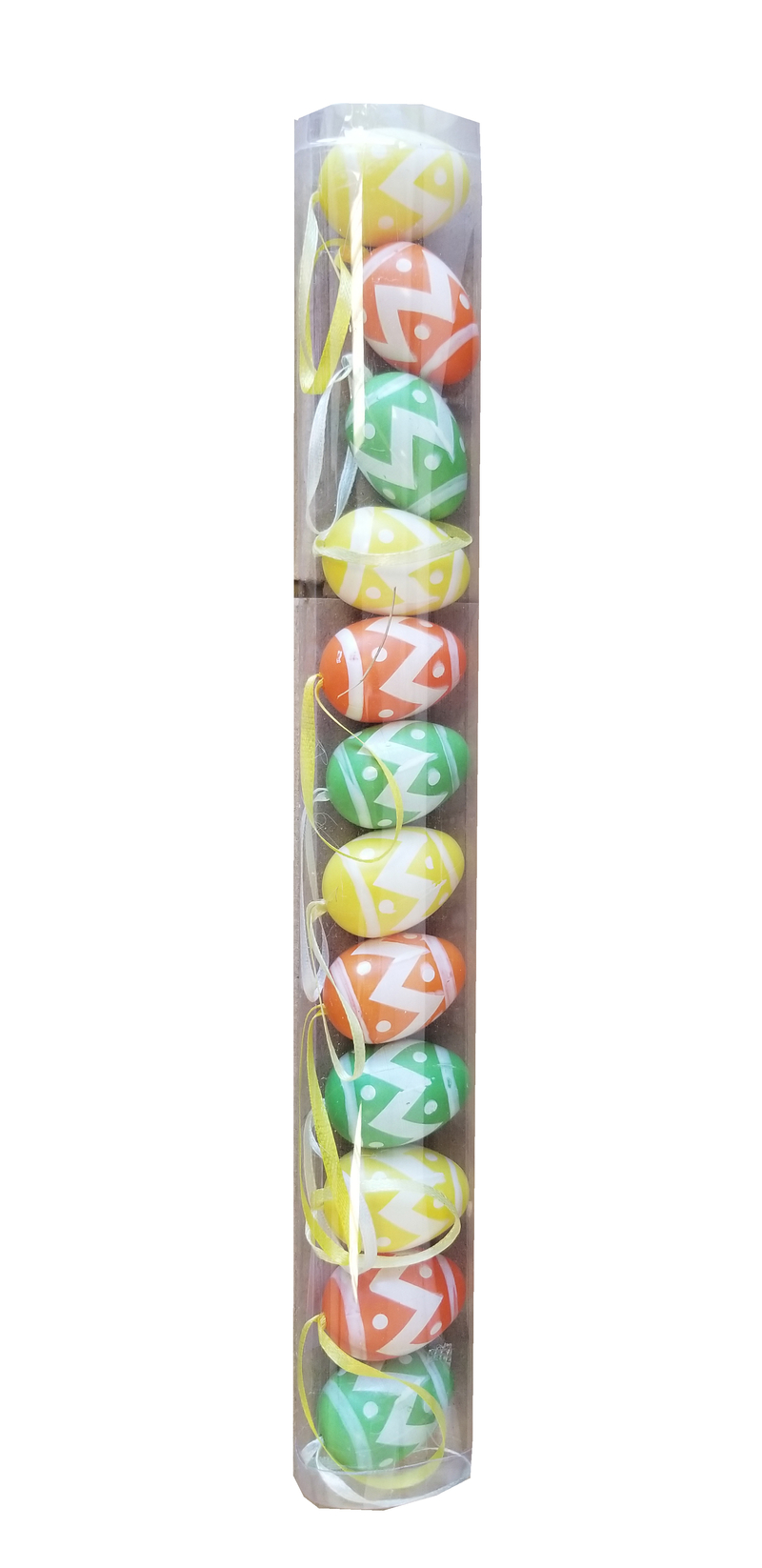 Vejce plast tuba 4cm/12ks žl.,zel.,oranž