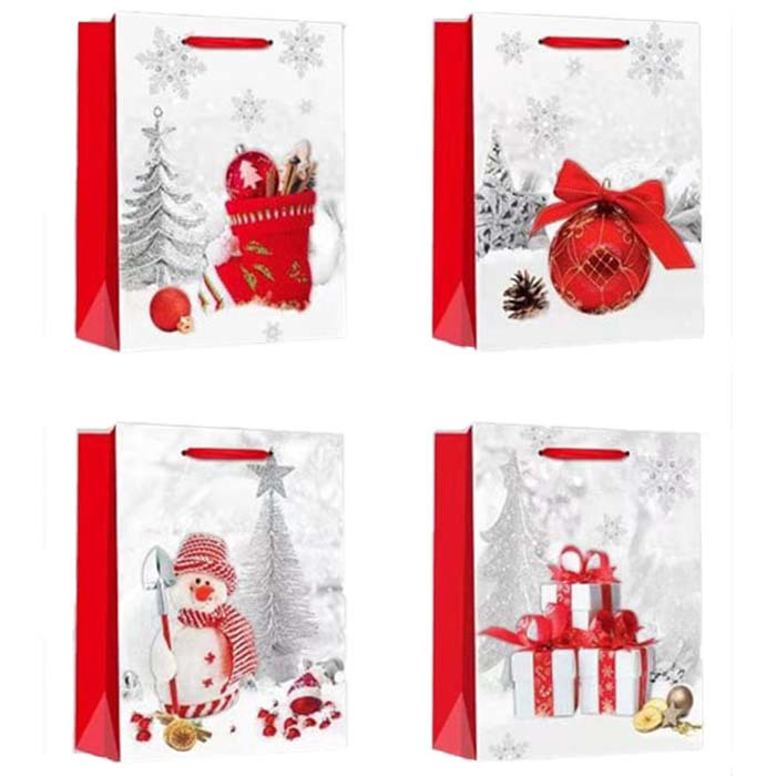 Dárková taška Vánoční 23x18x10cm (12ks/bal,600/krt)