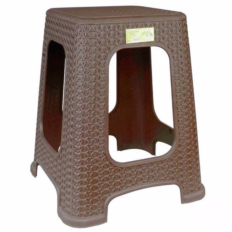 PUTORIUS Plastová stolička ABK 45cm hnědá/béžová