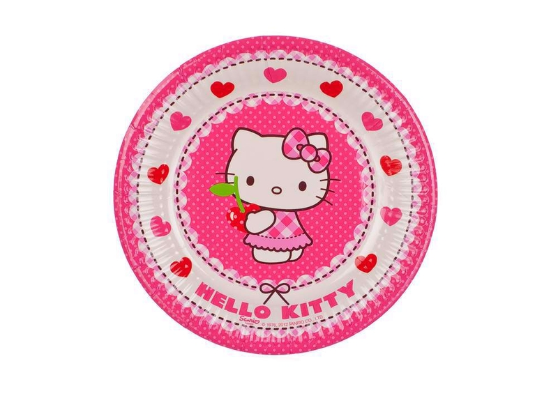 Talíře papírové HELLO KITTY 19,5 cm, 8 ks