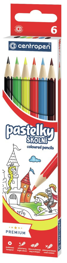 CENTROPEN školní pastelky 6ks (24set/bal)