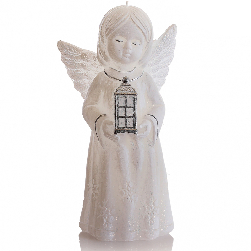 Bartek Svíčka figurka 170 Betlehem Angel bílý + stříbrný (6ks/krt)