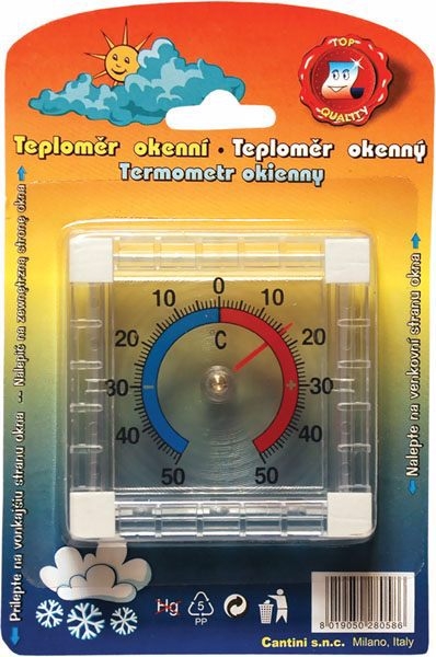 Čtvercový teploměr (120/krt)