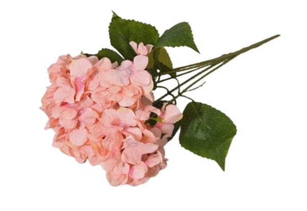 Hortenzie kytice 5 květů 42cm světle růžová 