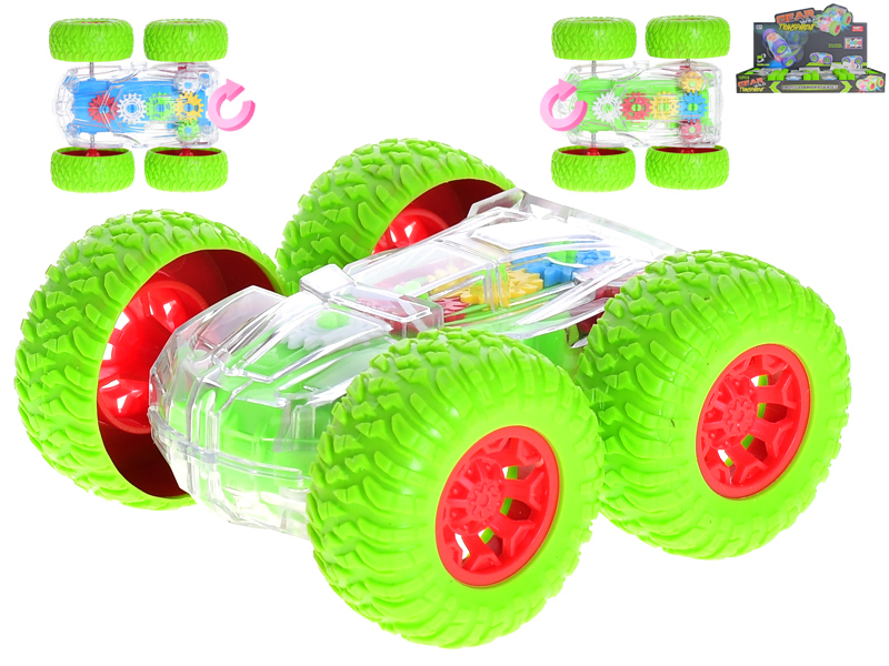 Auto akrobatické 10,5cm na setrvačník 2barvy (12ks/bal)