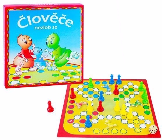 Společenská hra menší Člověče, nezlob se v krabičce (72ks/krt)