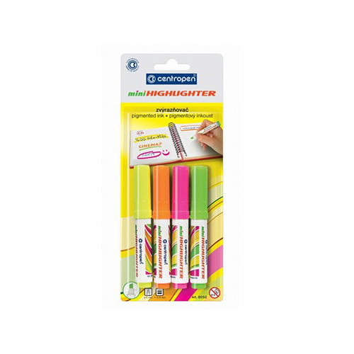 CENTROPEN MINI Zvýrazňovač 8052  sada 4ks