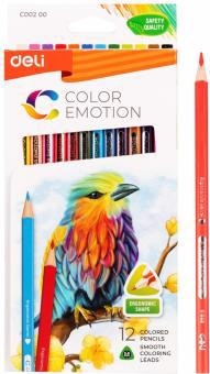DELI Pastelky trojhranné 12ks COLOR EMOTION EC00200 (24sad/bal,144/krt)