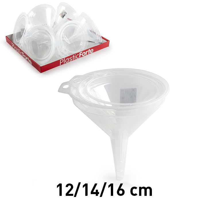 Plastic Forte Trychtýře sada 3ks transparent (6/bal)
