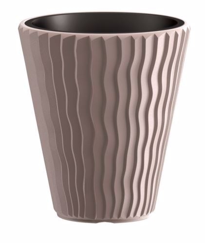 Květináč SANDY + vklad mocca 29,7cm výš.33cm
