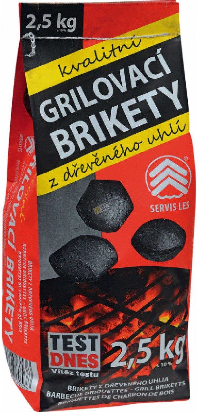 Brikety grilovací 2,5kg (238ks/pal)