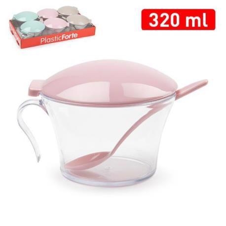 Plastic Forte Cukřenka 320ml průhledná (6ks/bal)