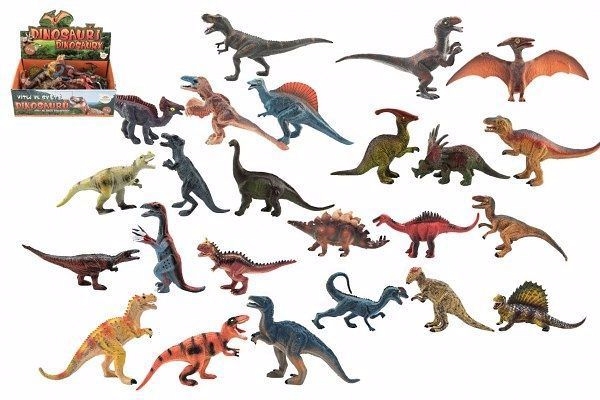 Dinosaurus plast 11-14cm mix druhů 24ks v boxu (144ks/krt)