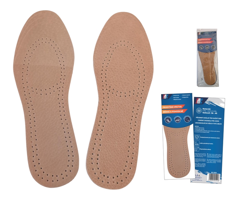 Vložky do bot - Kožené perforované
(12/bal,240/krt)