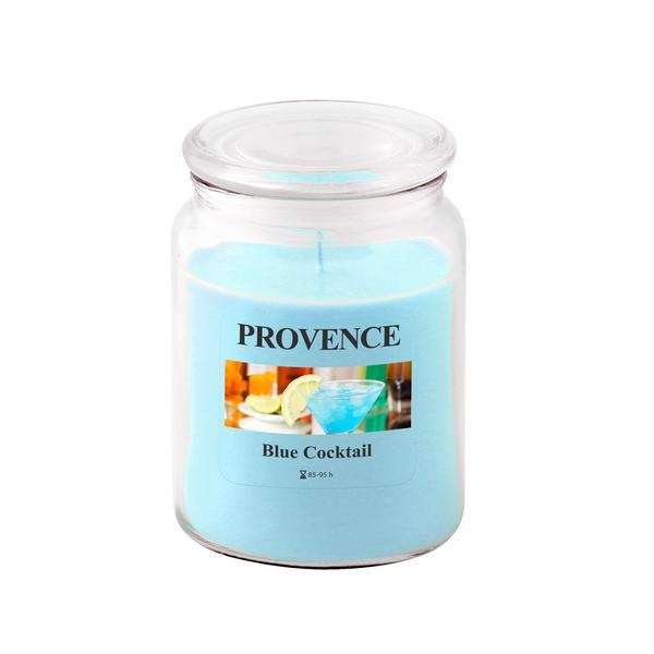 Provence Svíčka ve skle s víčkem 510g Blue Cocktail (6ks/krt)