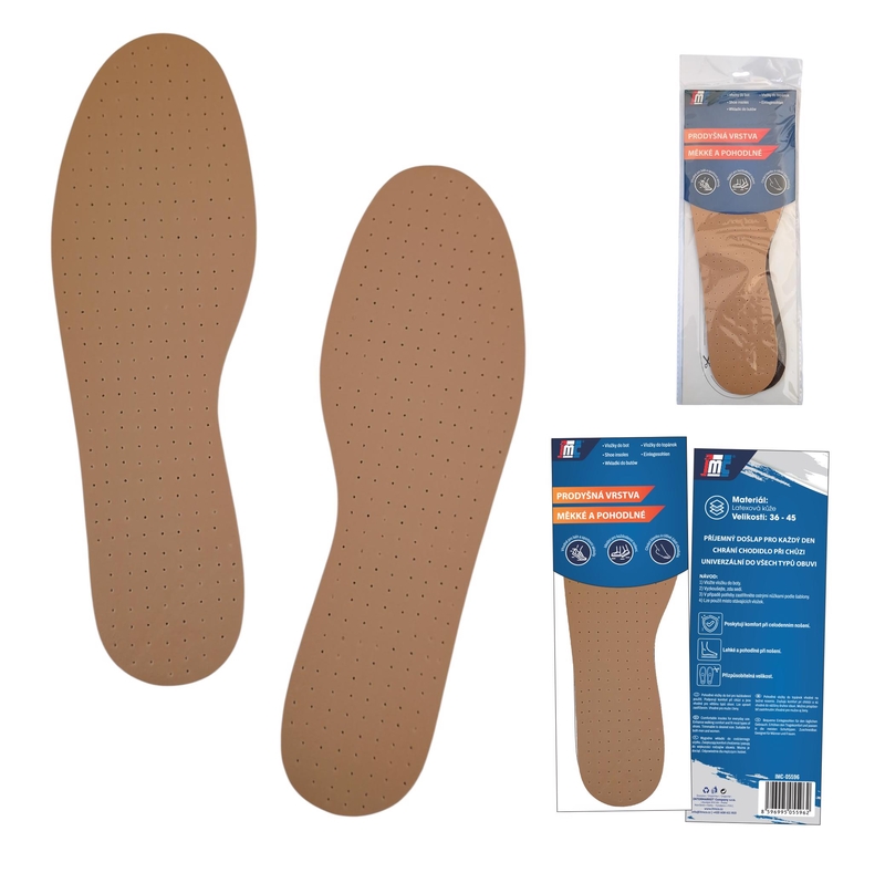 Vložky do bot - Imitace kůže perforované
(12/bal,240/krt)