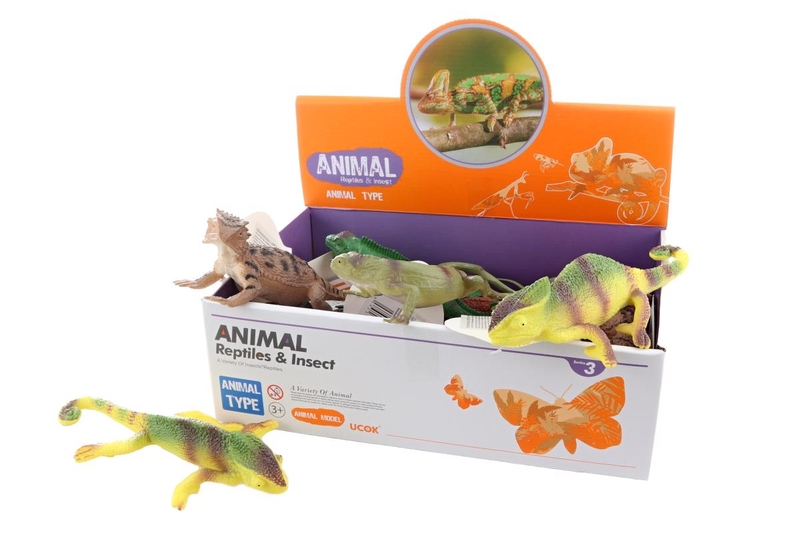 Ještěrka 6 druhů gumová (12ks/bal)