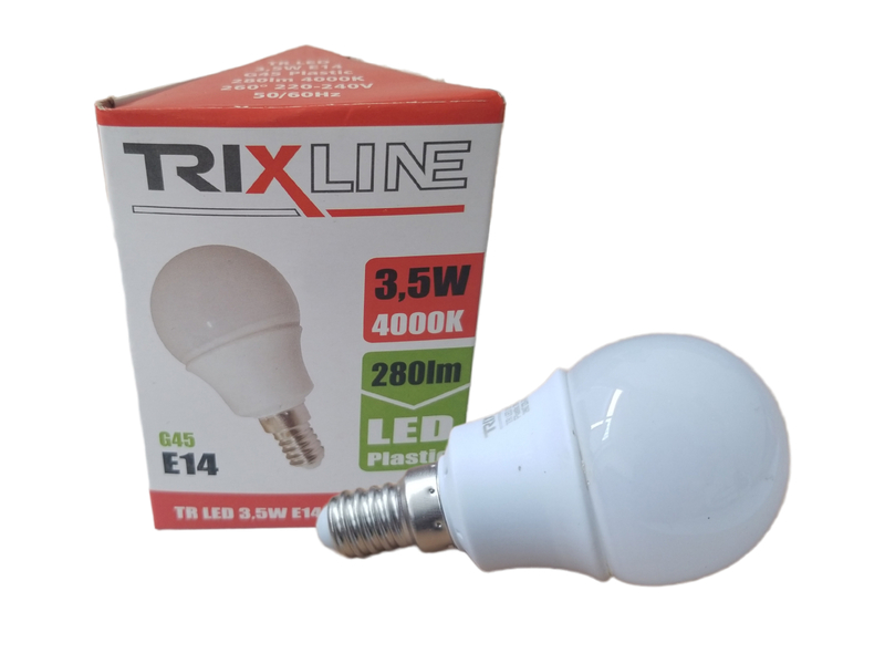 BC 3,5W TR LED E14 G45 4000K Plastic Trixline (6ks/bal)