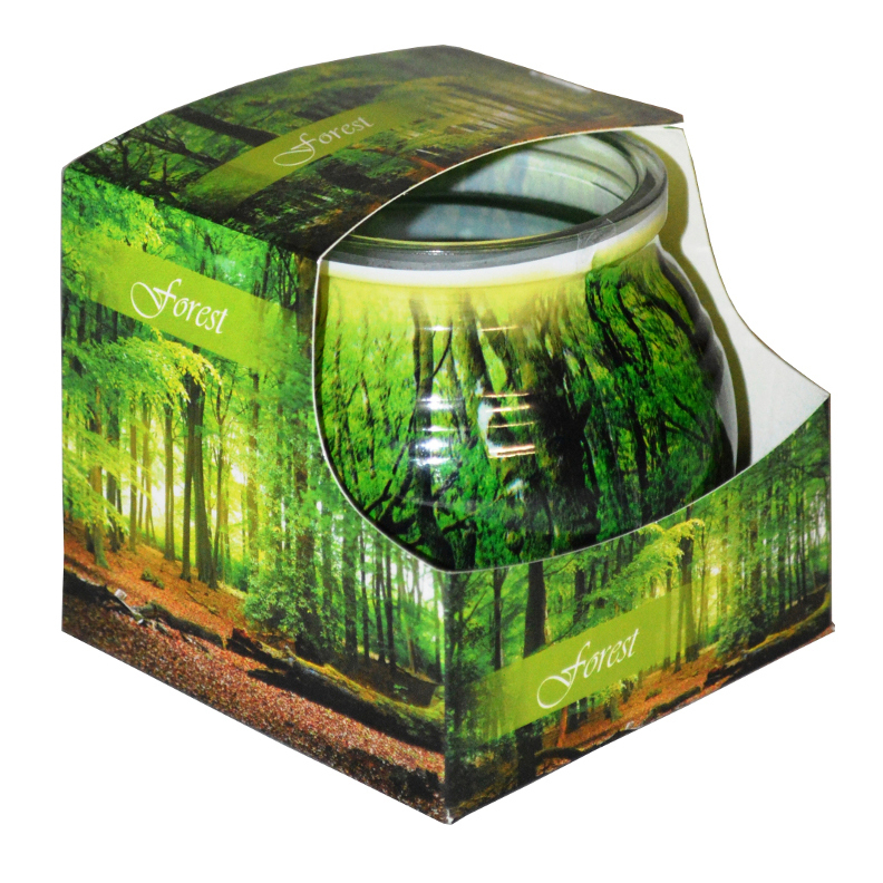 Svíčka ve skle MIRAL 80g FOREST (12ks/bal)