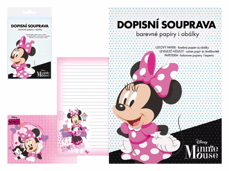 Dopisní papír barevný Lux 5+10 Disney Minnie 