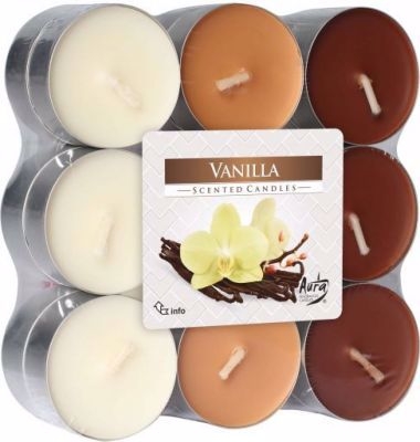 Vonné svíčky Bispol 18ks Vanilla (6set/bal)