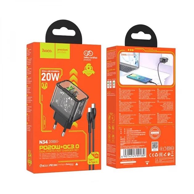 Dazzling duální PD20W adaptér USB-C/A s kabelem USB-C (130ks/krt)