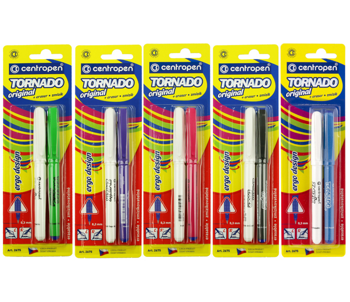 Popisovač CENTROPEN Tornádo + zmizík original 2675/2 (10set/bal)