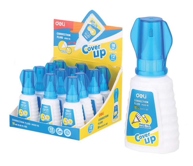 DELI Korekční lak 18ml, 2v1 COVER UP (12/bal)