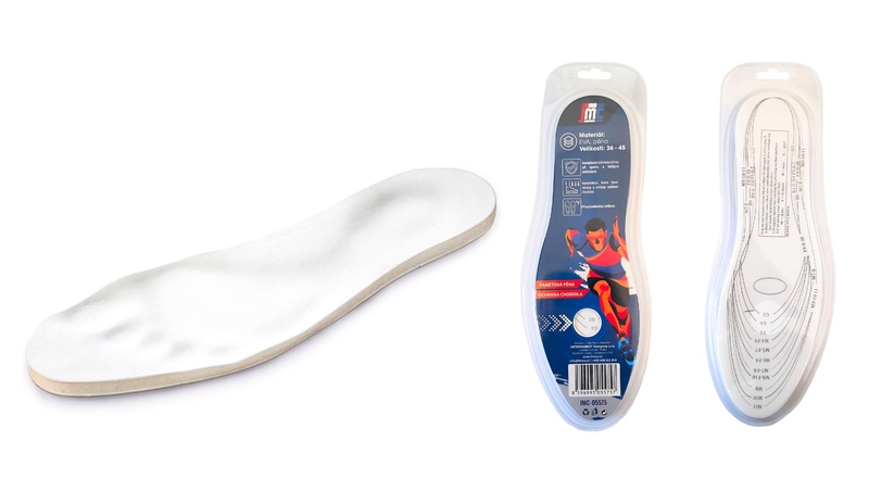 Vložky do bot z paměťově pěny univerzální (12/bal,72/krt)