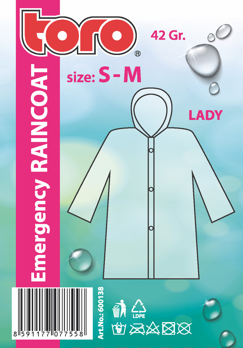 Pláštěnka pro ženy velikost : S-M (200ks/krt)
