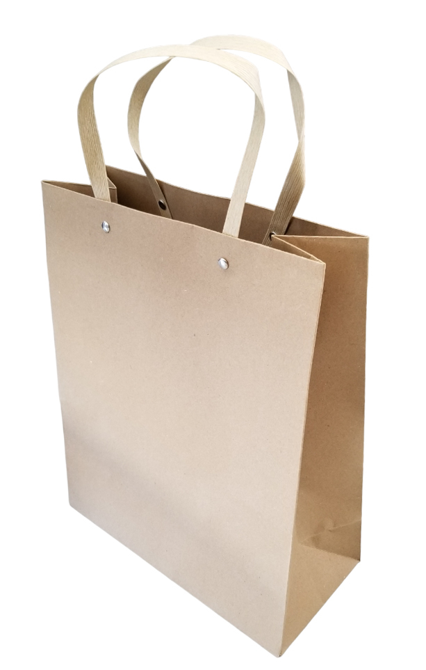 Dárková taška syntetické ucho - Kraft 32x26x12cm (240ks/krt)