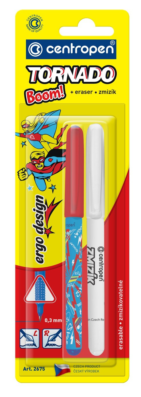 Popisovač CENTROPEN Tornádo + zmizík 2675/2 BOOM (10set/bal)