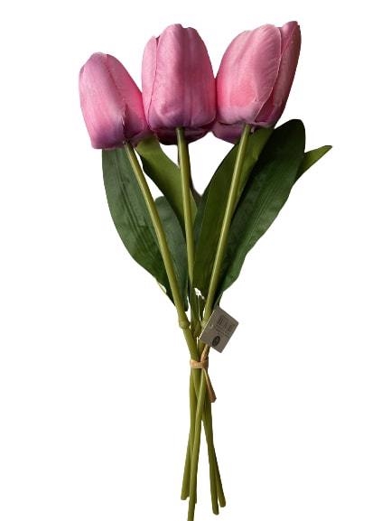 Svazek 5 tulipánů 35cm růžový