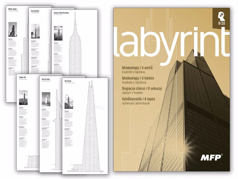 Labyrint/Bludiště Mrakodrapy- s tajenkou 