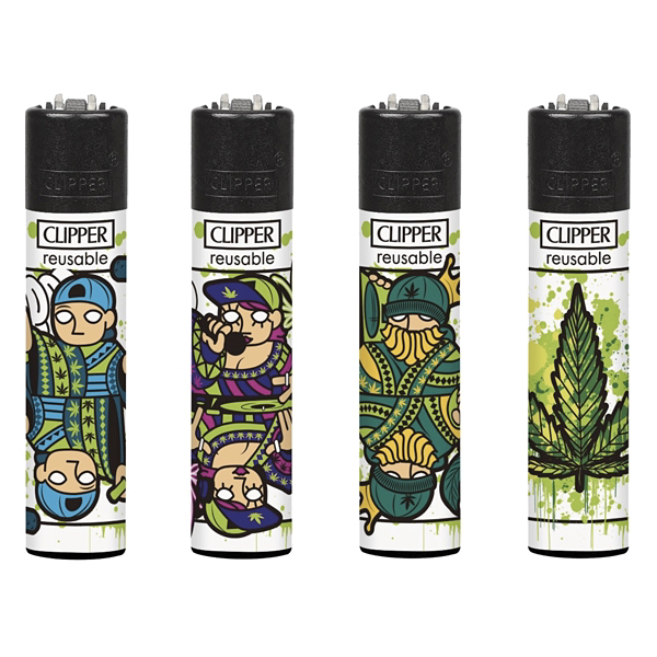 Zapalovač CLIPPER - Poker Weed [24ks/bal]