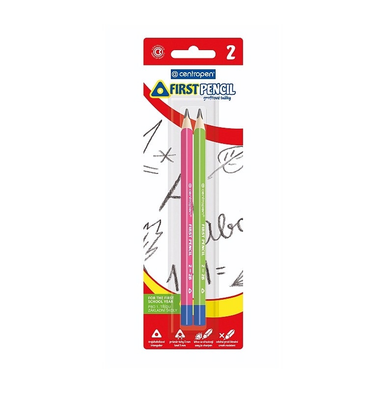 CENTROPEN Grafitová tužka FIRST JUMBO 2 ks 9512/2 BL (24set/bal)