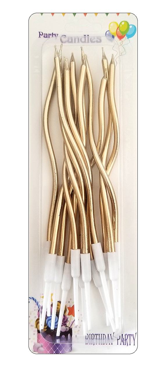 Narozeninové svíčky 17,5cm metalické (24set/bal,  360set/krt)