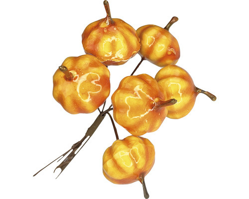 Přízdoba dýně svazek X6 oranžová/bílá (12sada/bal, 240sada/krt)
